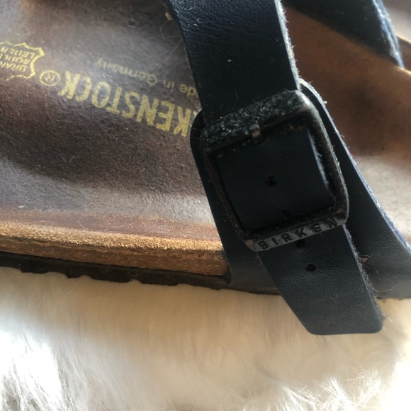 Birkenstock 39 Women 8 Men 6 Navy Blue Dark Blue Thong Sandal Flip Flop - Picture 7 of 8